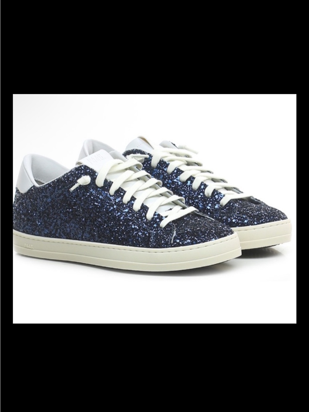 P448 Jack Royal Blue Glitter Low-Top Sneakers w/White Laces size 5 - 5.5 (EU 35)